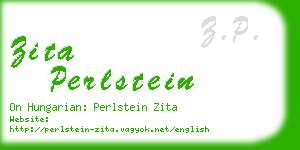 zita perlstein business card